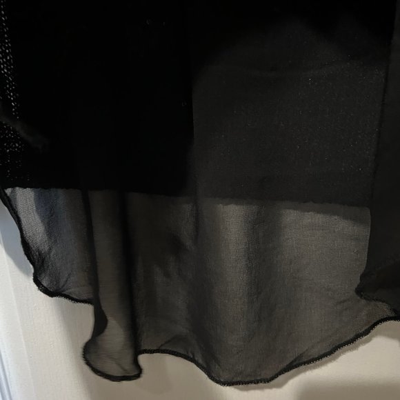 Mirumi-NWT-Long sleeve Sparkle Sweater-Sheer-Lace-Medium-Open Back-Long in back - Picture 8 of 14